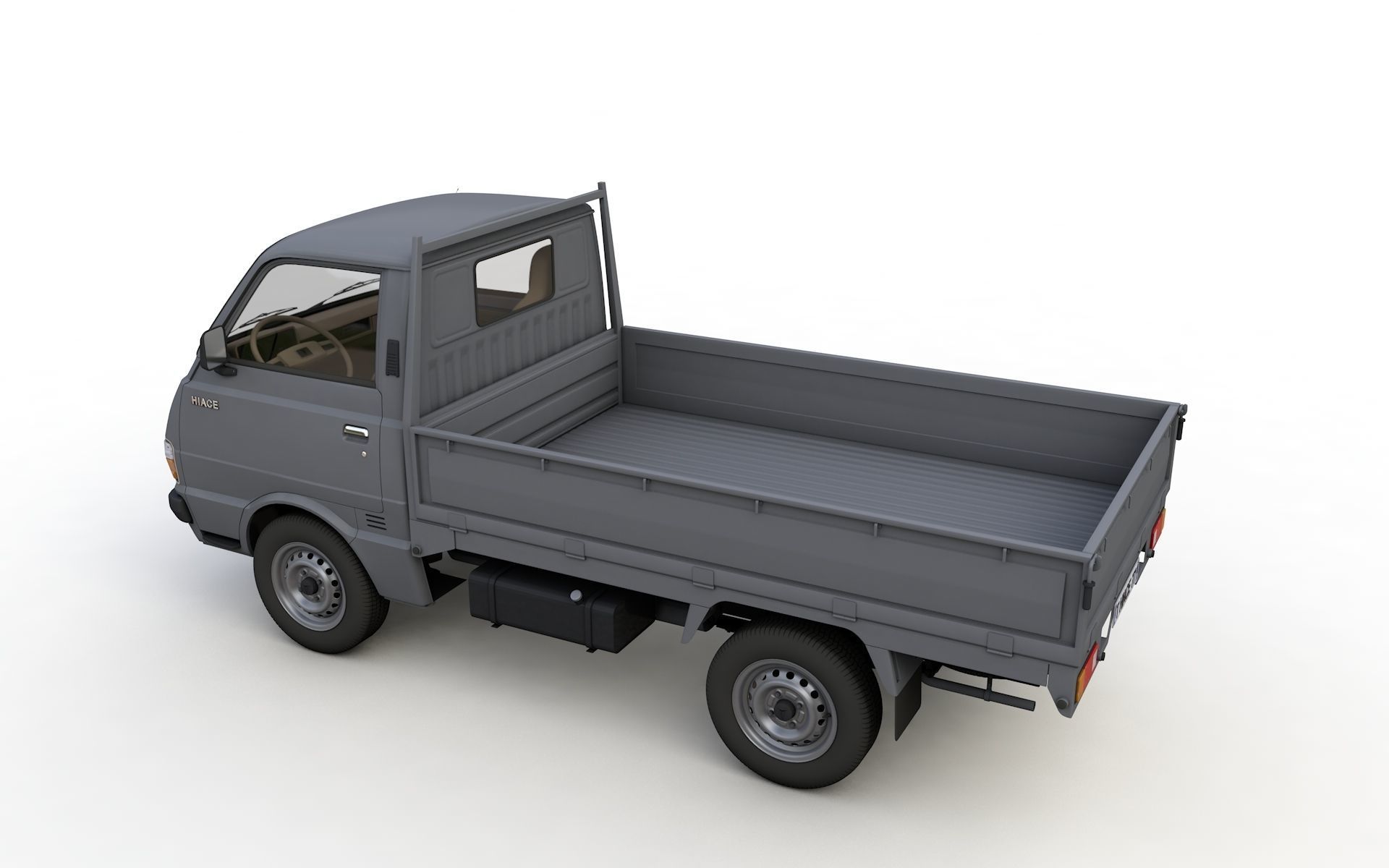 Toyota Hiace Pickup Truck 1977 3D model_2