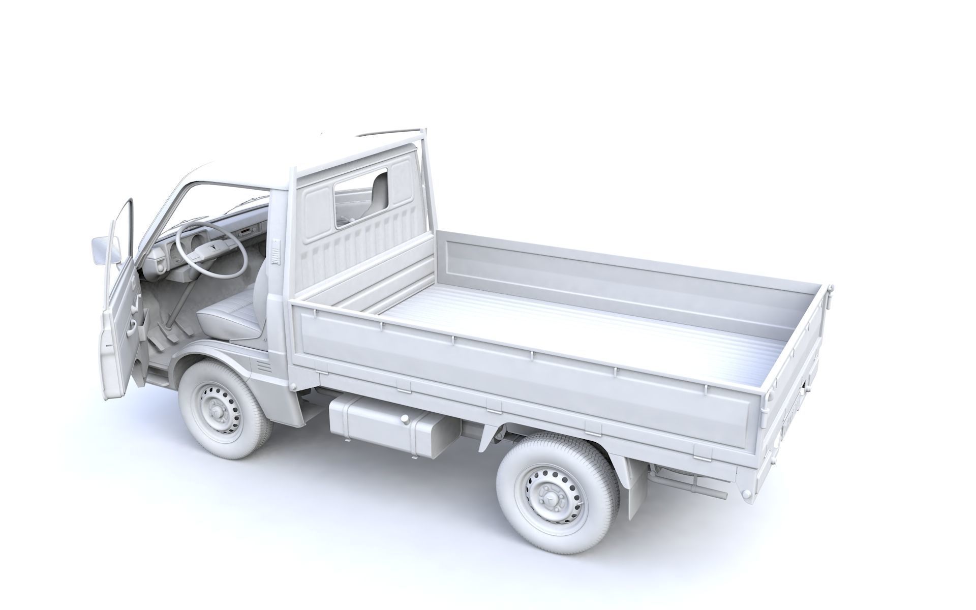 Toyota Hiace Pickup Truck 1977 3D model_13