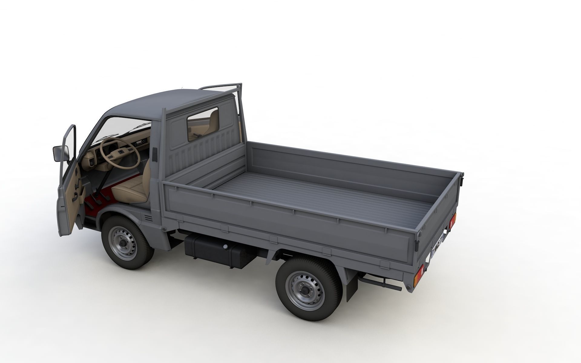 Toyota Hiace Pickup Truck 1977 3D model_12