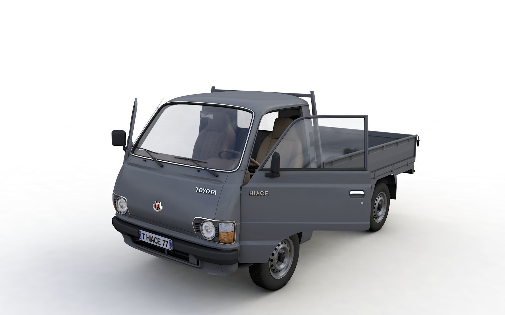 Toyota Hiace Pickup Truck 1977 3D model_1