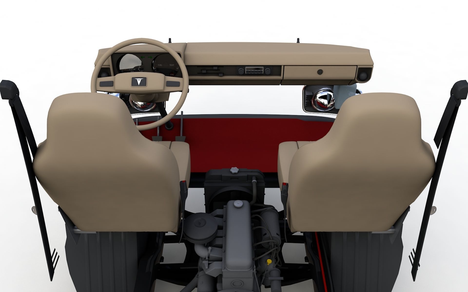 Toyota Hiace Pickup Truck 1977 3D model_17