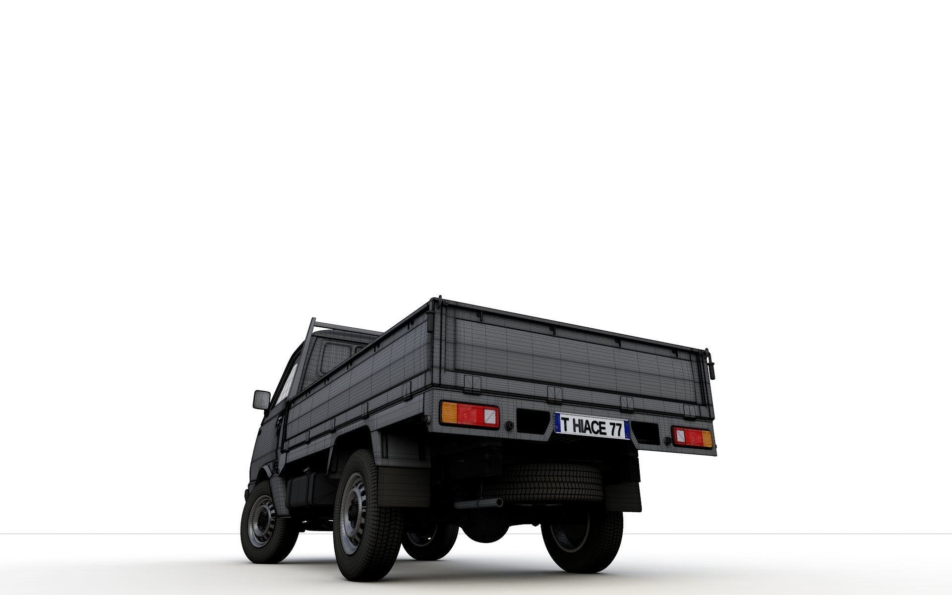 Toyota Hiace Pickup Truck 1977 3D model_9