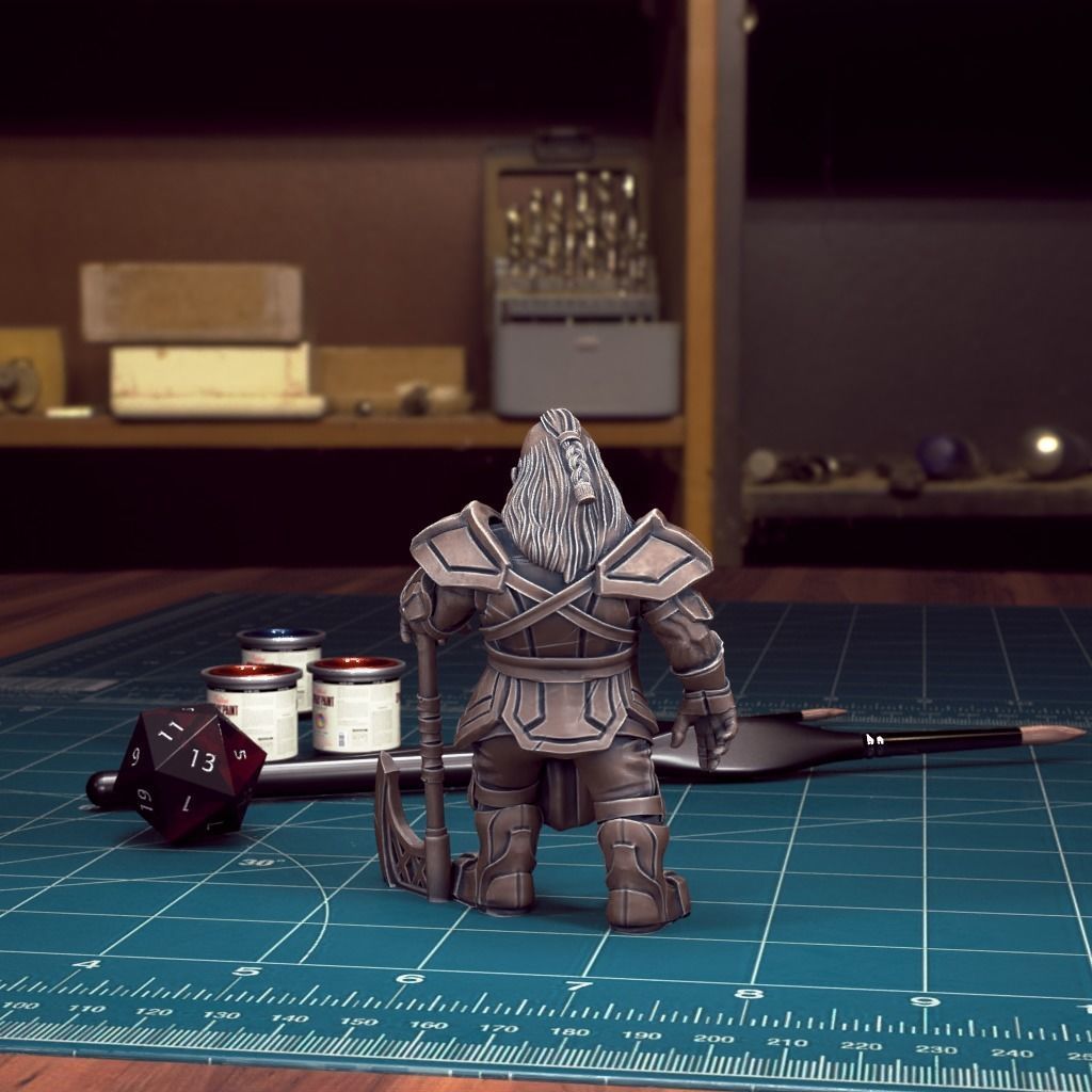 DND Heroes - Dwarf Fighters - Pre-Supported 3D print model_9