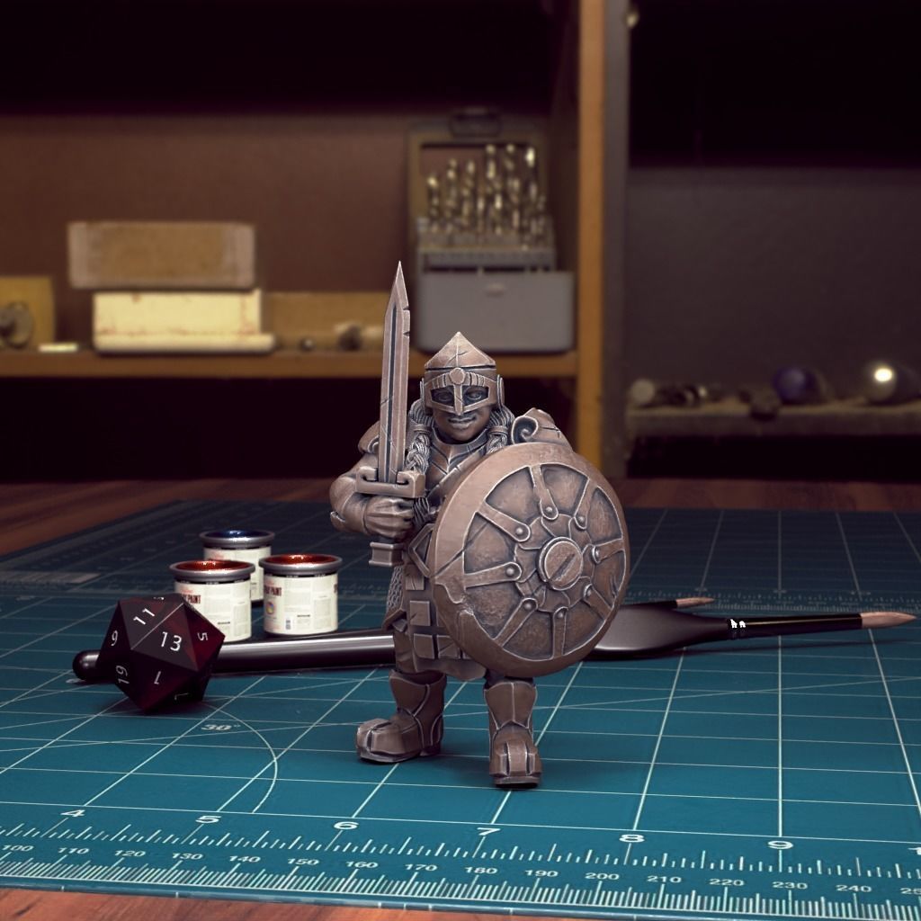 DND Heroes - Dwarf Fighters - Pre-Supported 3D print model_3