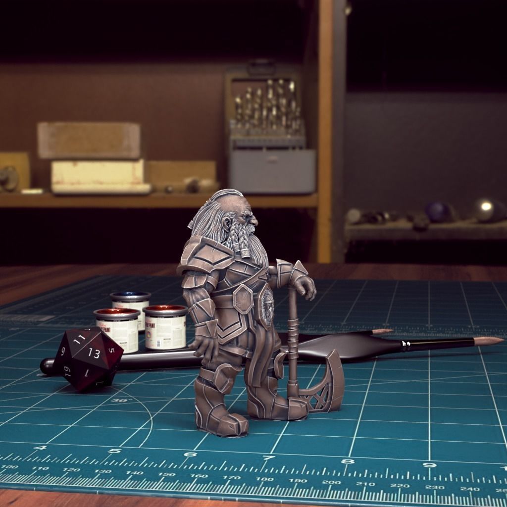 DND Heroes - Dwarf Fighters - Pre-Supported 3D print model_10