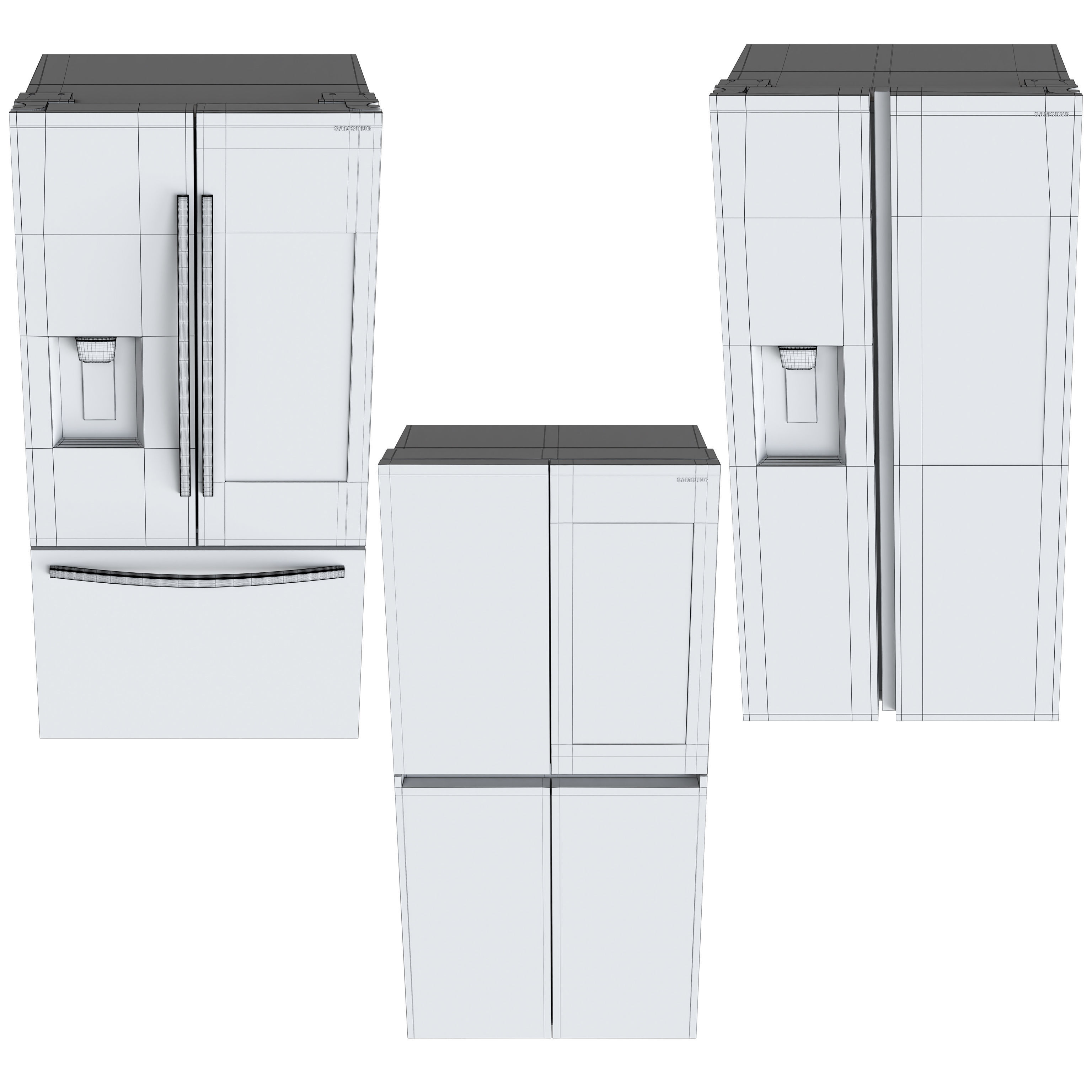 Samsung Refrigerator Collection 3D model_7