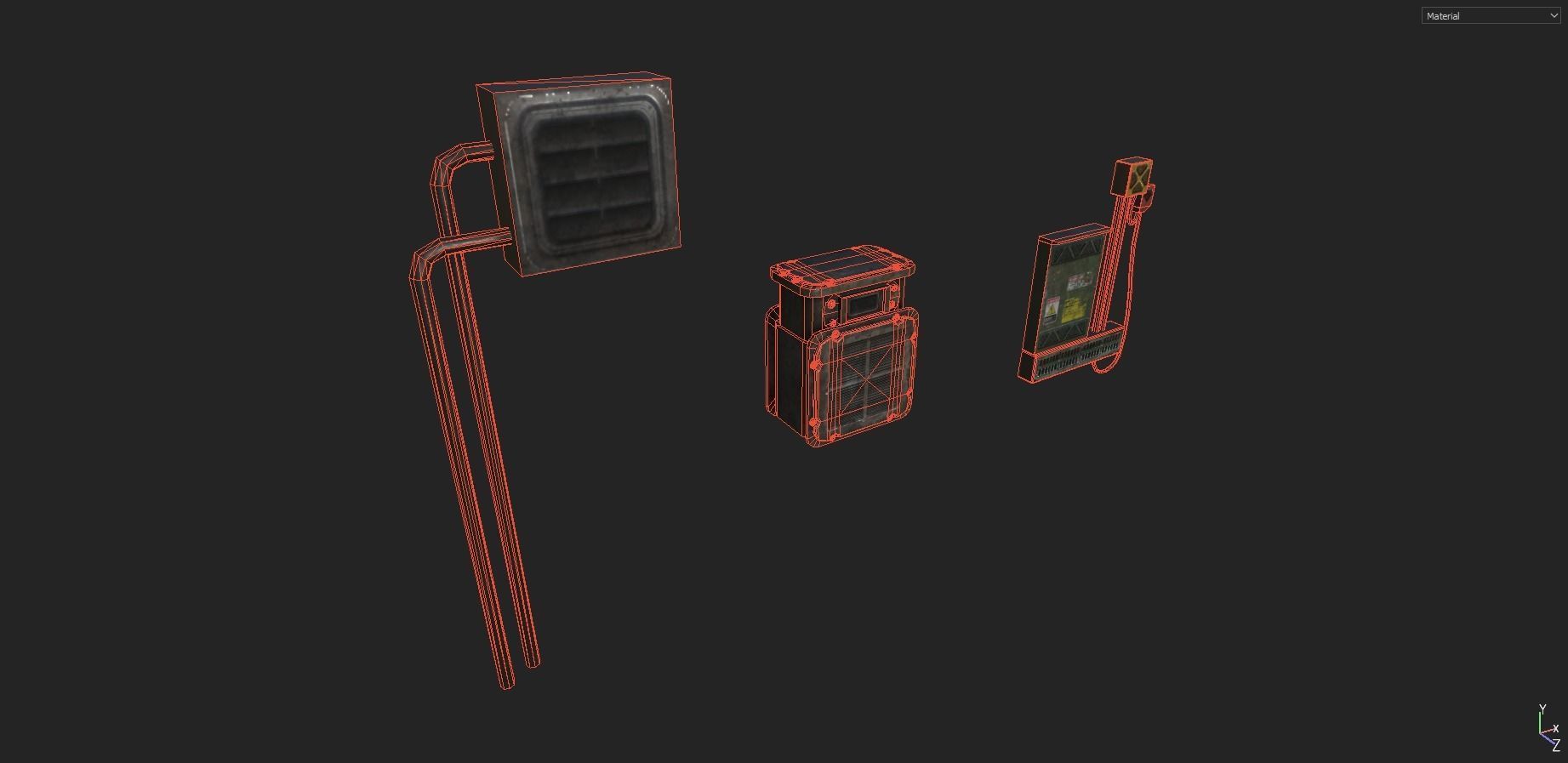 Electrical Panels Prop Pack Low-poly 3D model_12