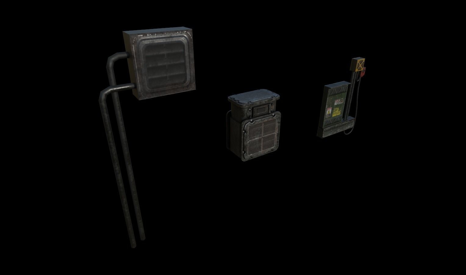 Electrical Panels Prop Pack Low-poly 3D model_11