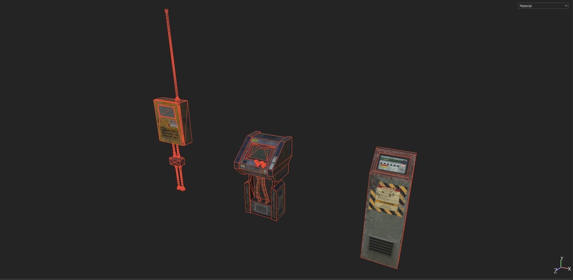 Electrical Panels Prop Pack Low-poly 3D model_2