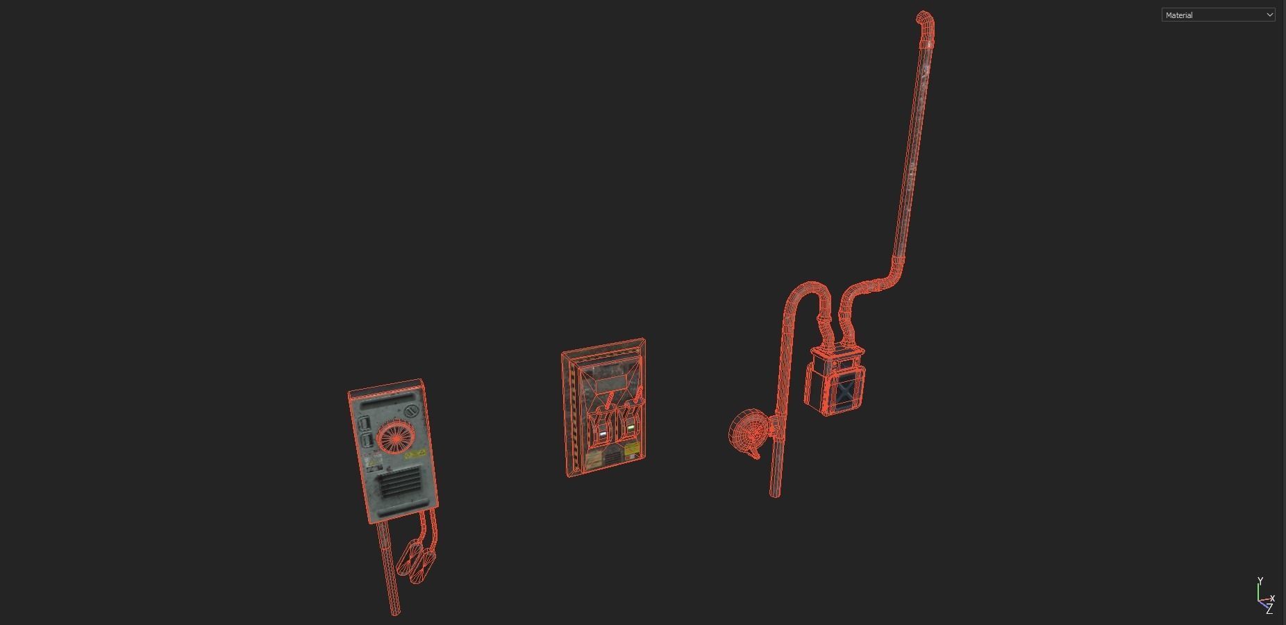 Electrical Panels Prop Pack Low-poly 3D model_4