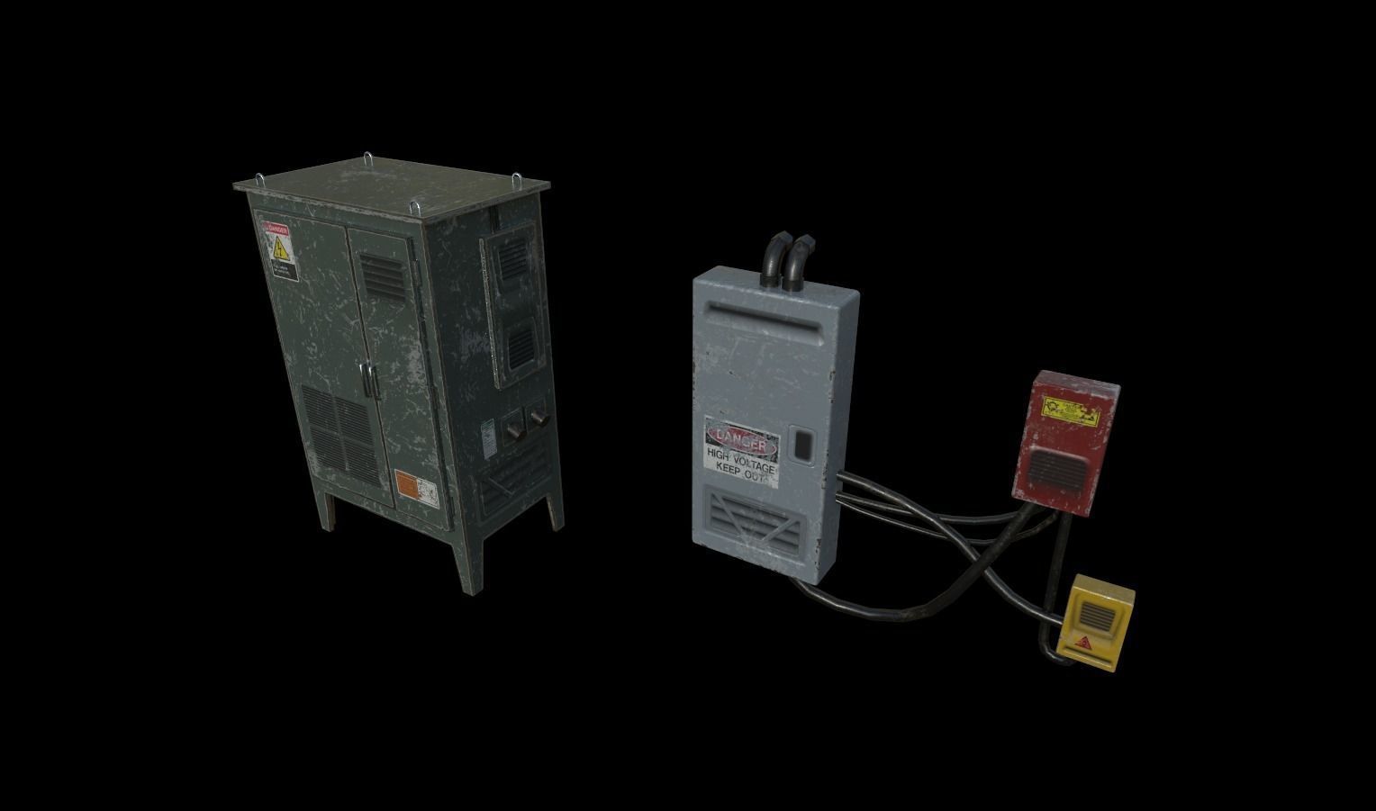 Electrical Panels Prop Pack Low-poly 3D model_13