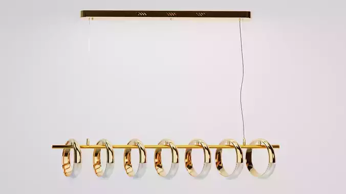 modern chandelier with 7 rotating circles