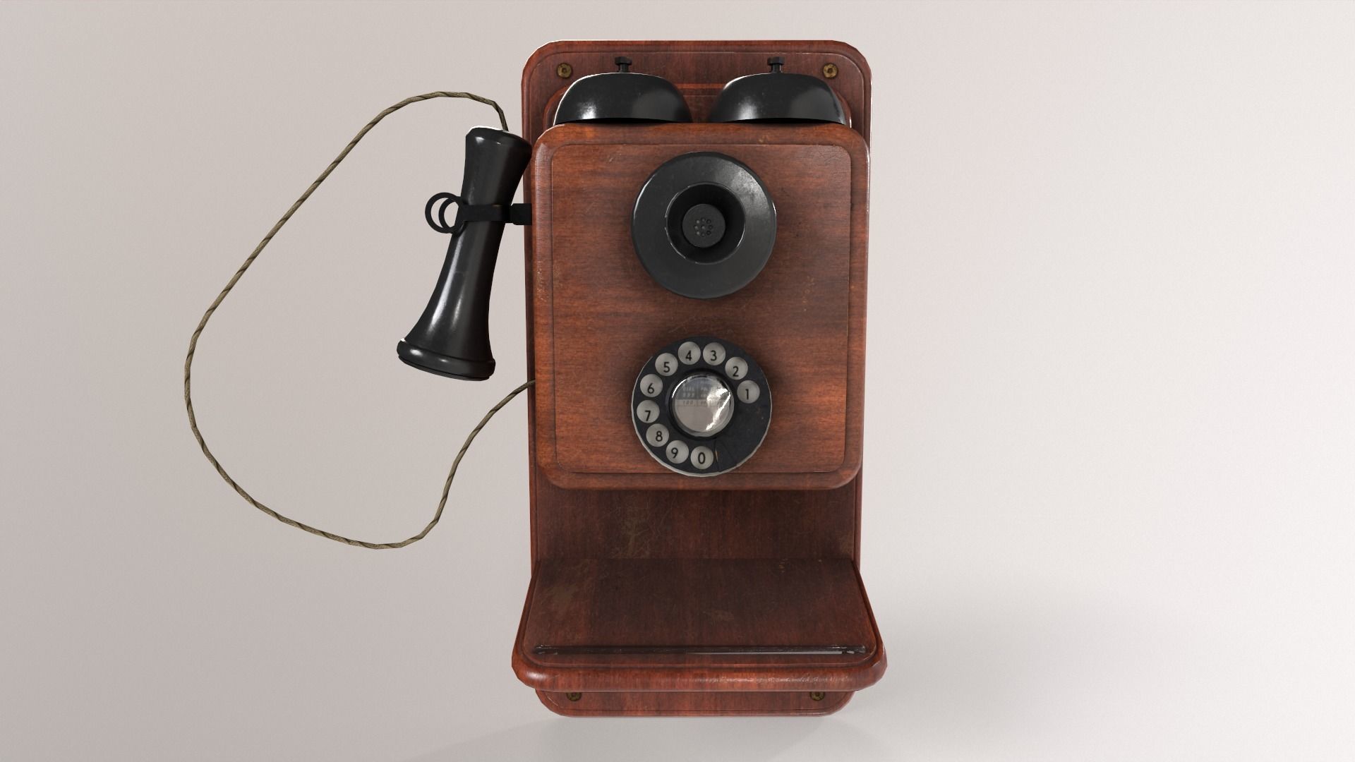 1930s Telephone Low-poly 3D model_2