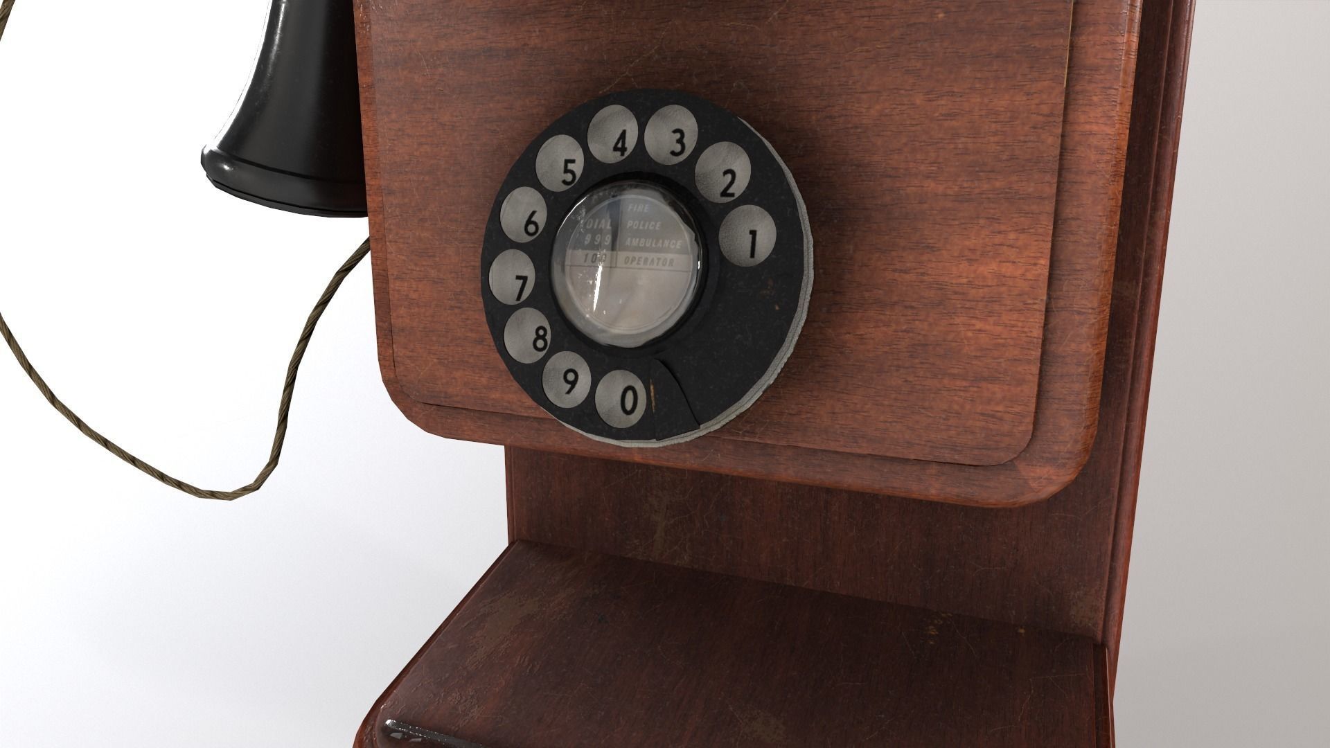 1930s Telephone Low-poly 3D model_6