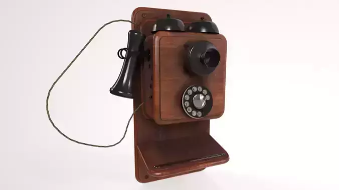 1930s Telephone Low-poly 3D model