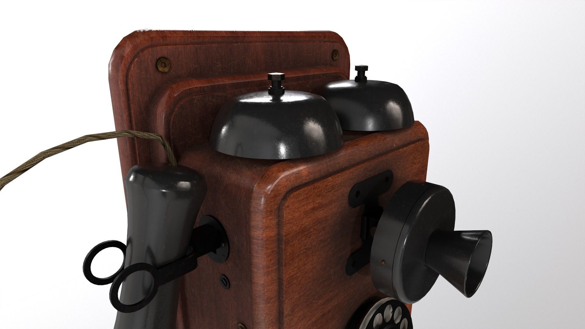 1930s Telephone Low-poly 3D model_8