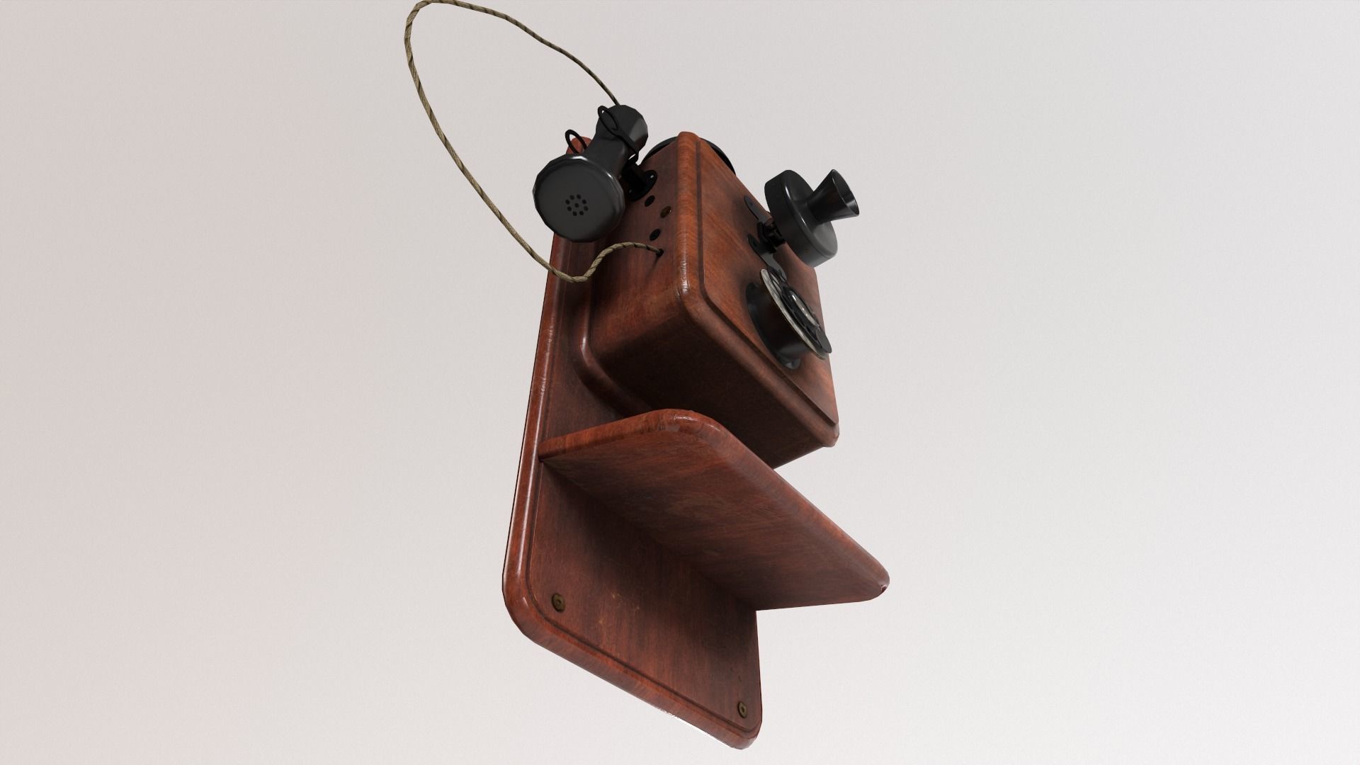 1930s Telephone Low-poly 3D model_3