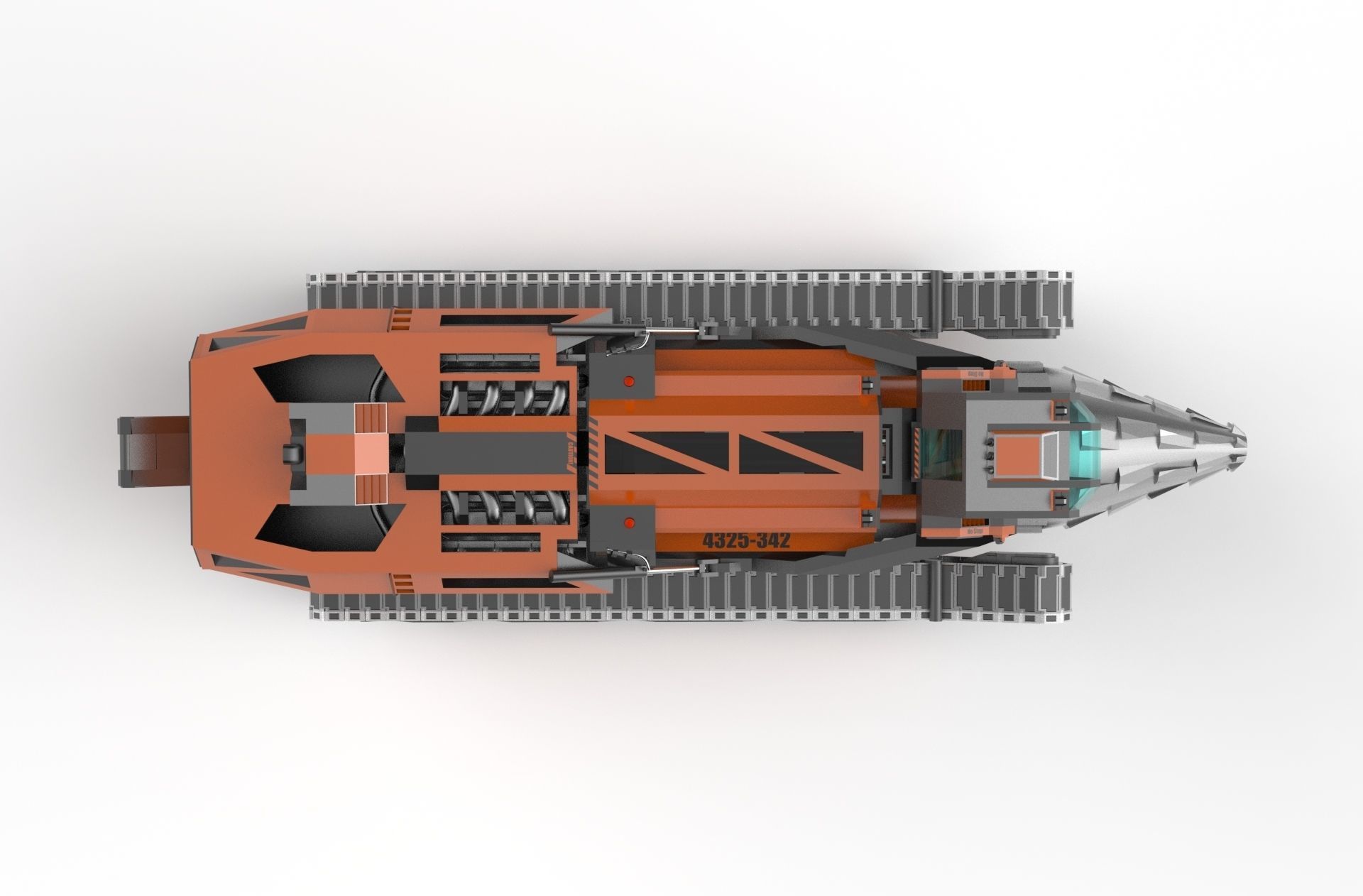 3d model Drill Mining Machine vehicle 3D model_5