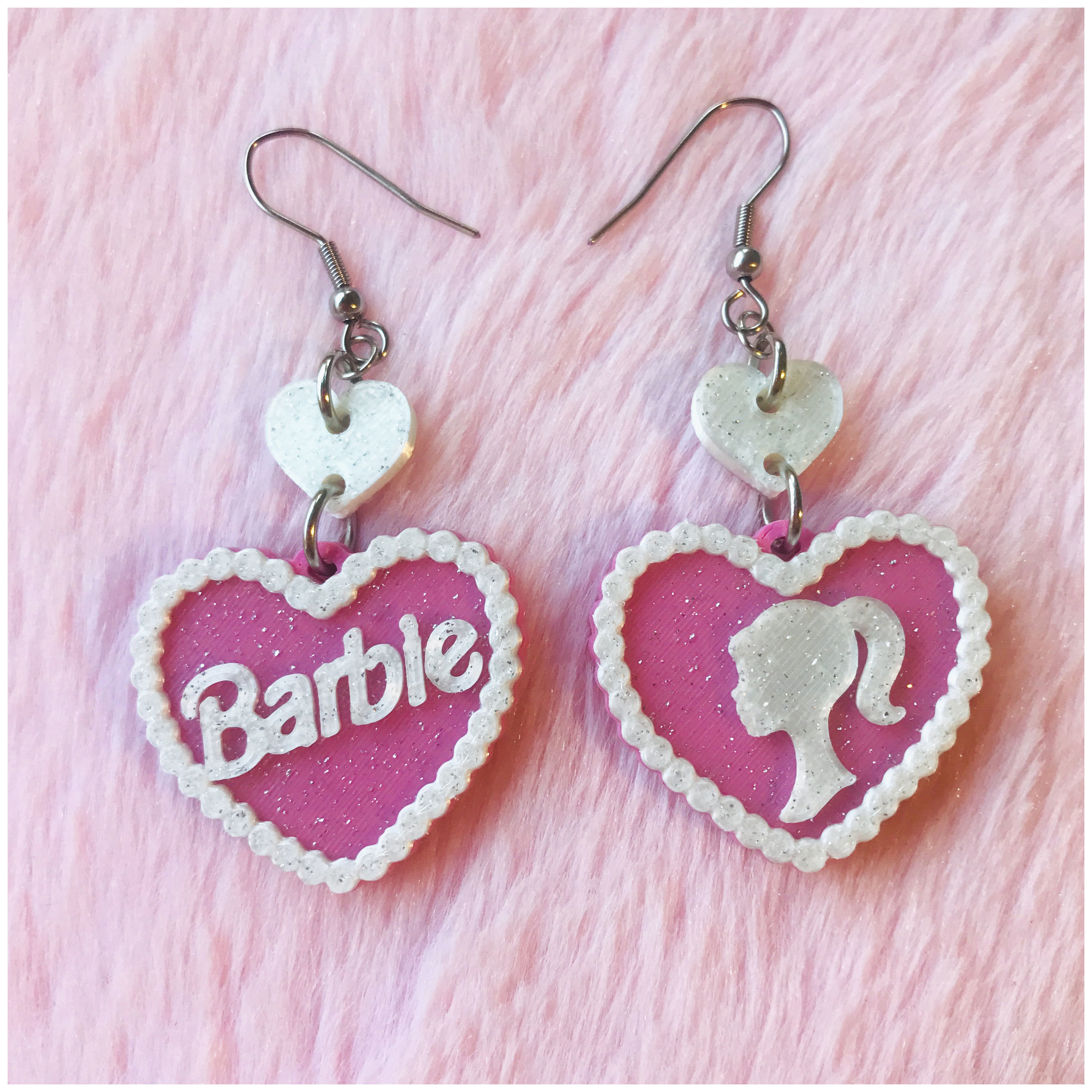 Barbie Earrings Necklace Set 3D model 3D printable | CGTrader