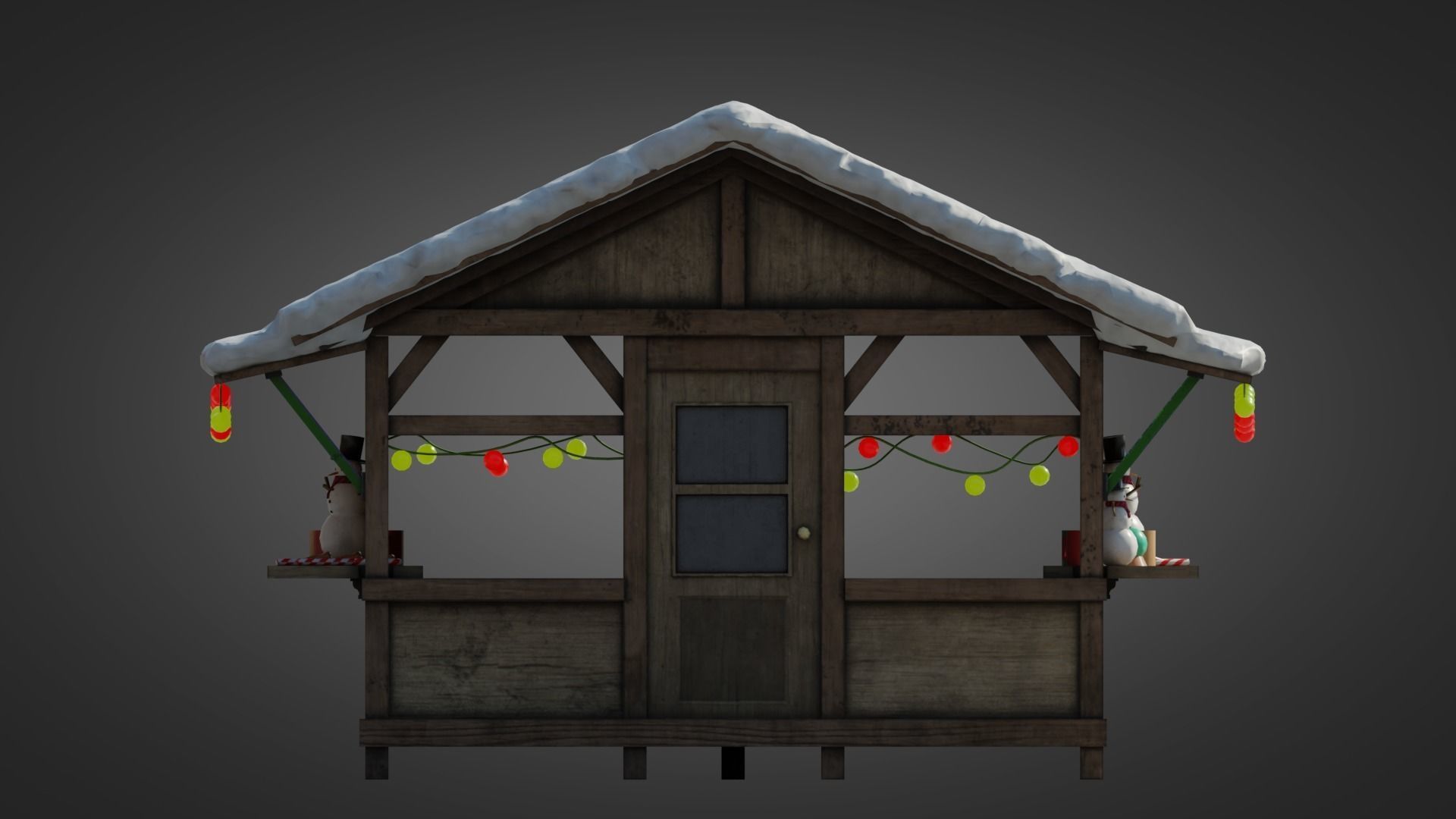German Christmas market 3D model_15