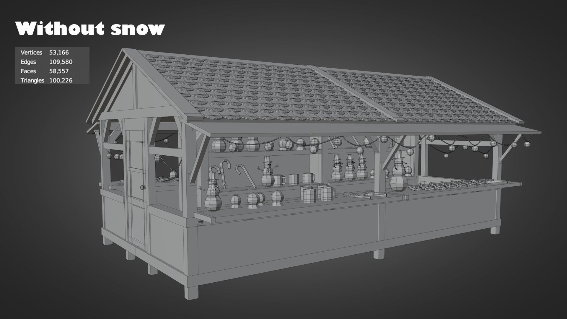 German Christmas market 3D model_22