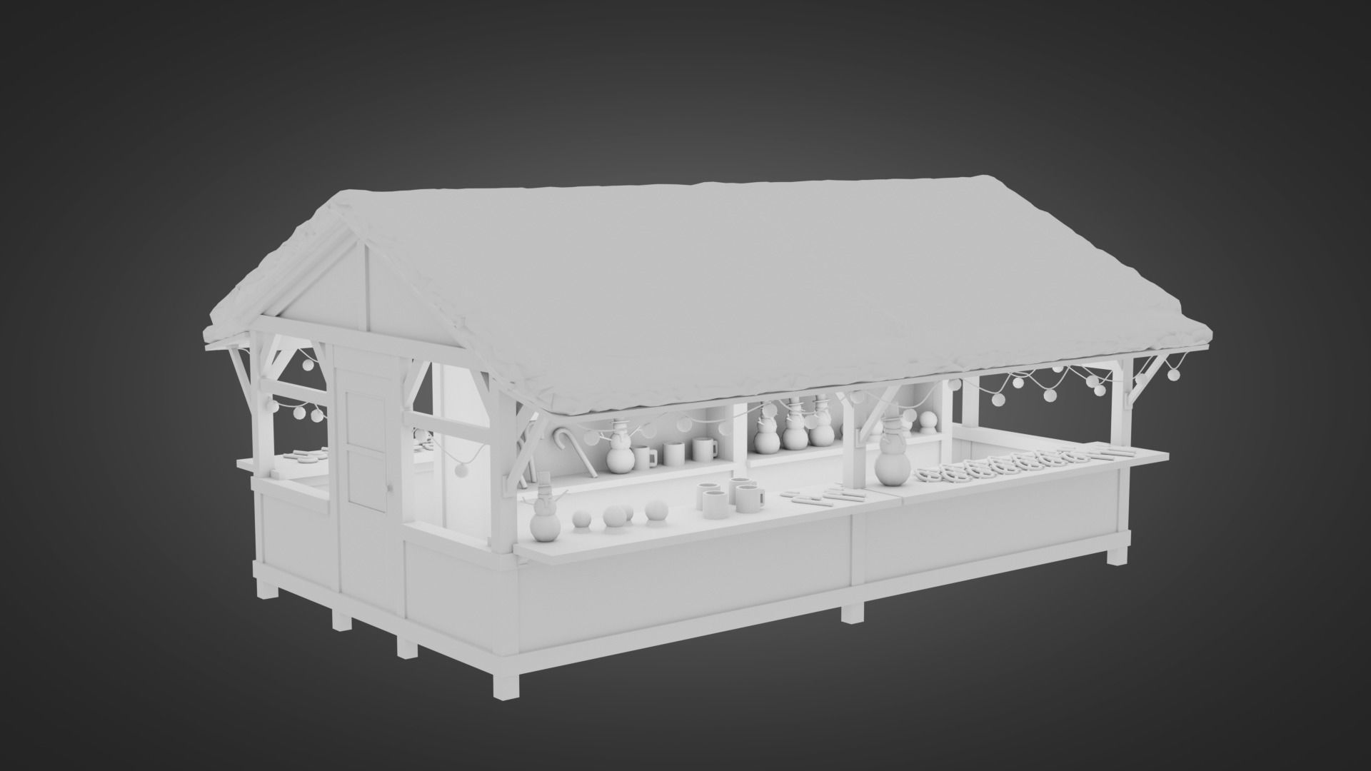 German Christmas market 3D model_19