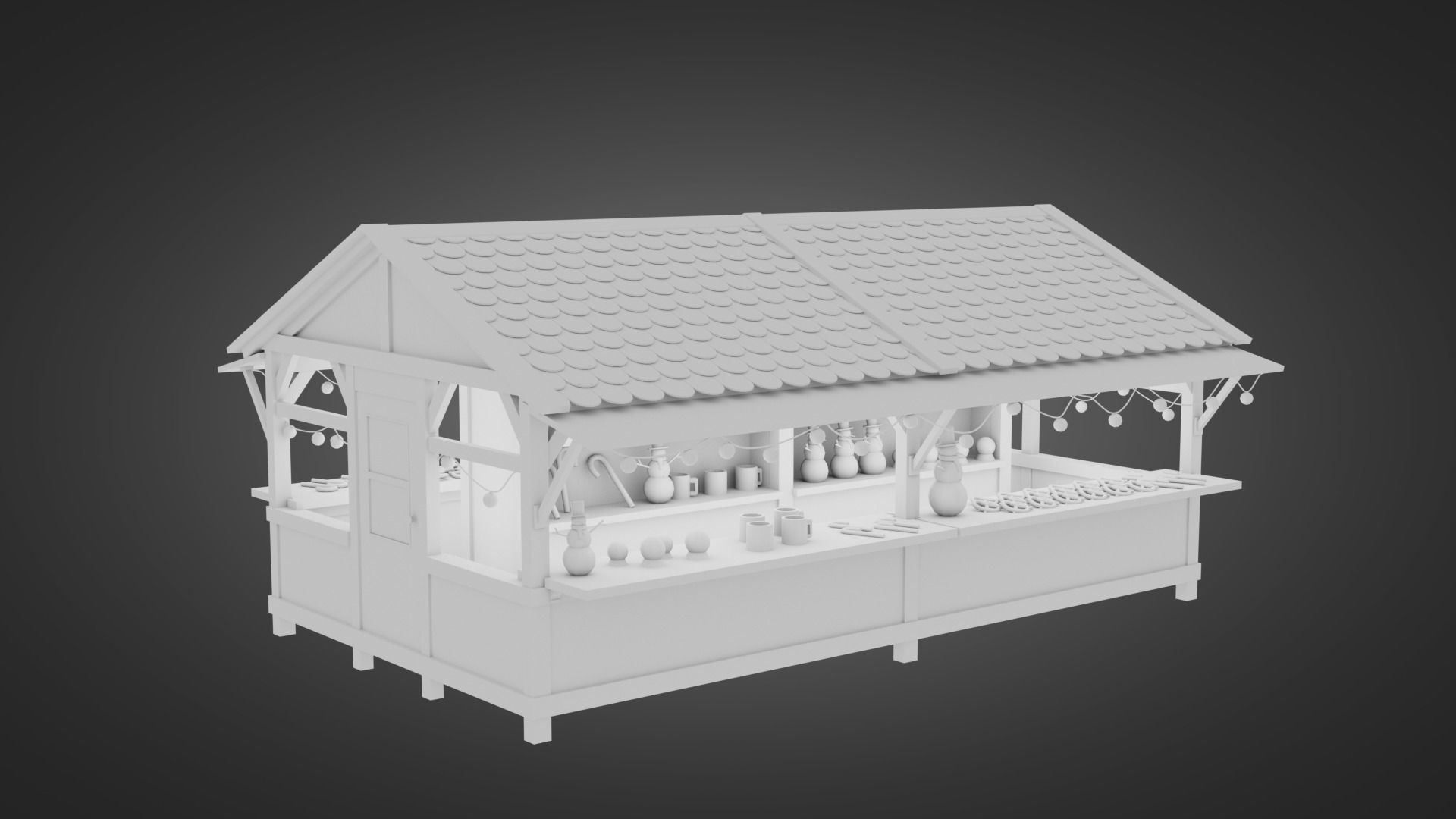 German Christmas market 3D model_18