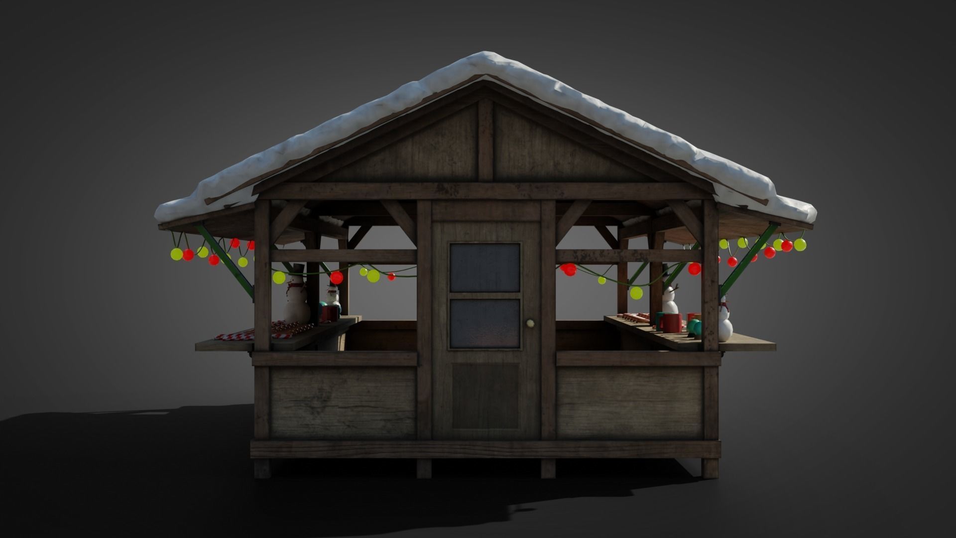 German Christmas market 3D model_12