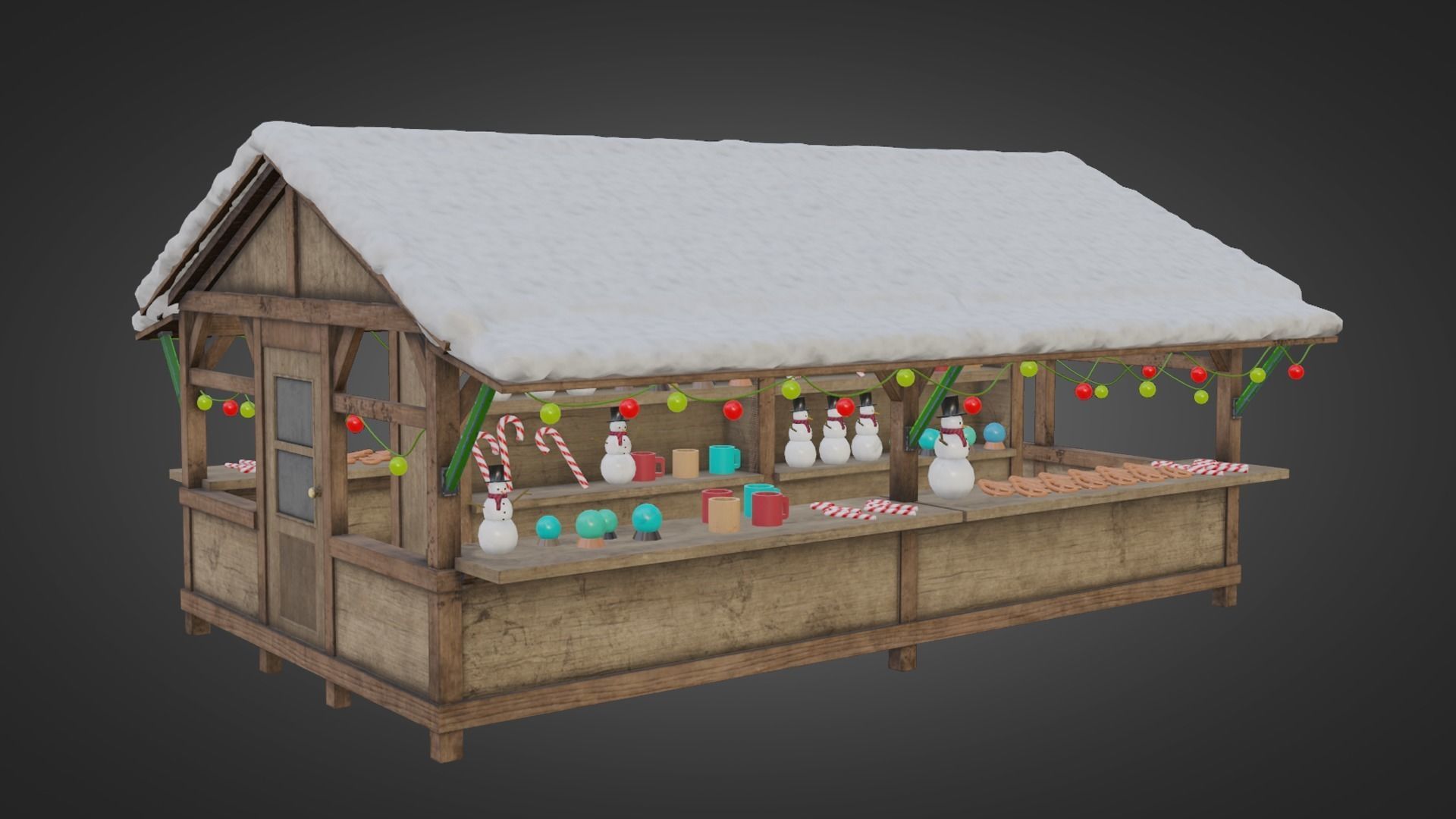 German Christmas market 3D model_20