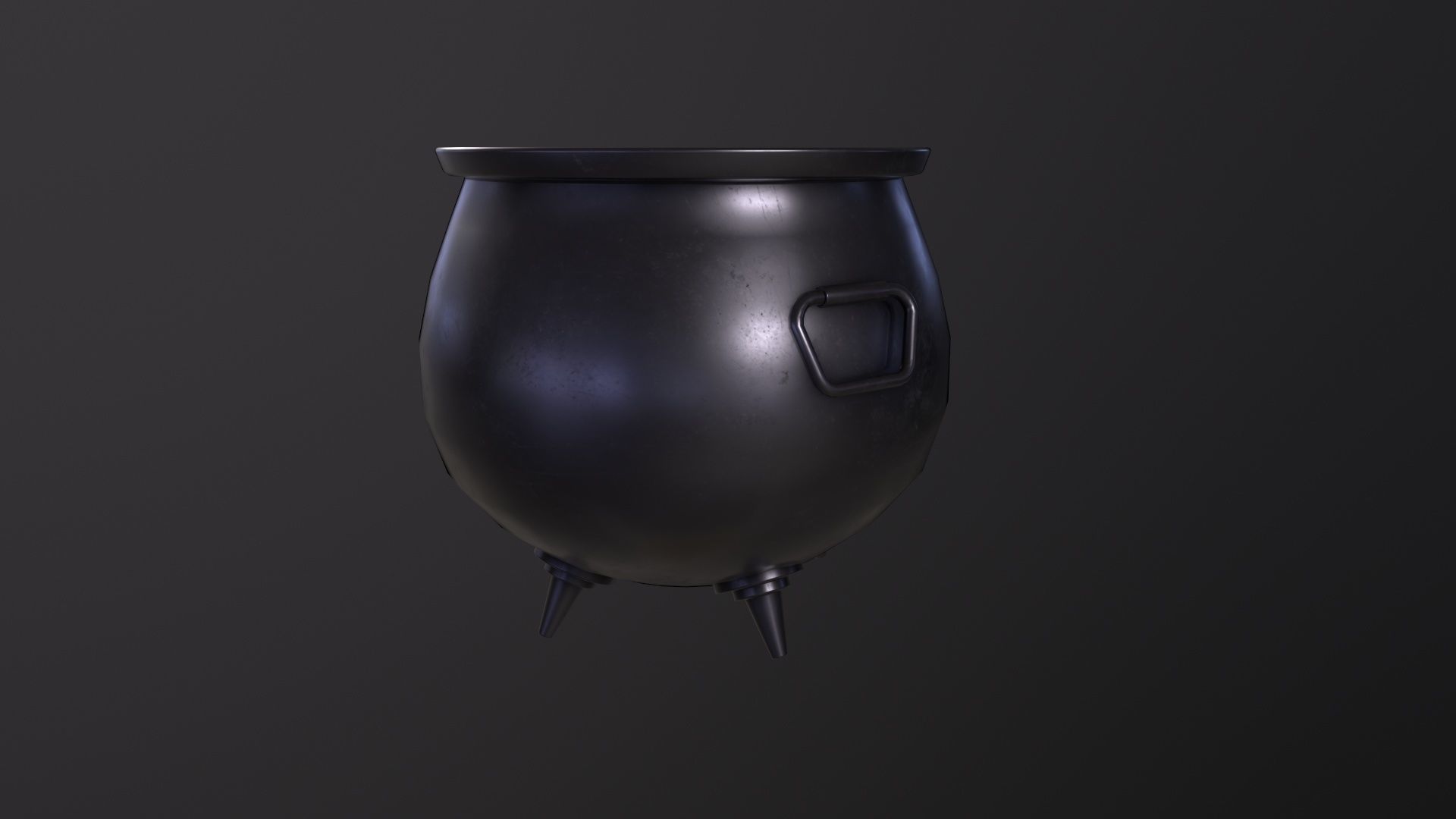 Cauldron - Witches Cauldron 3D Model Low-poly 3D model_2