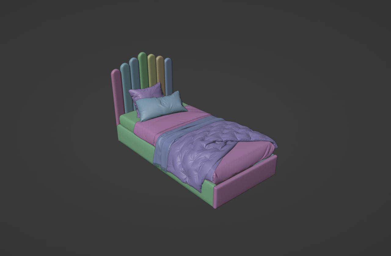 Bed Missty  3D model_4