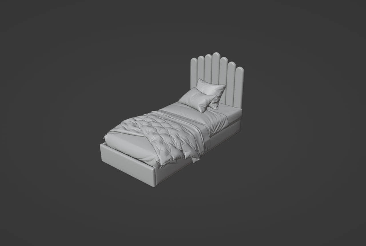 Bed Missty  3D model_2