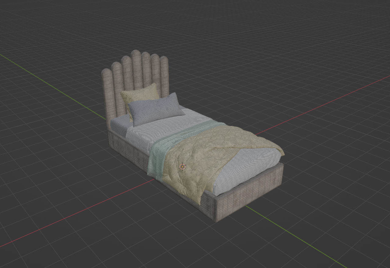 Bed Missty  3D model_3