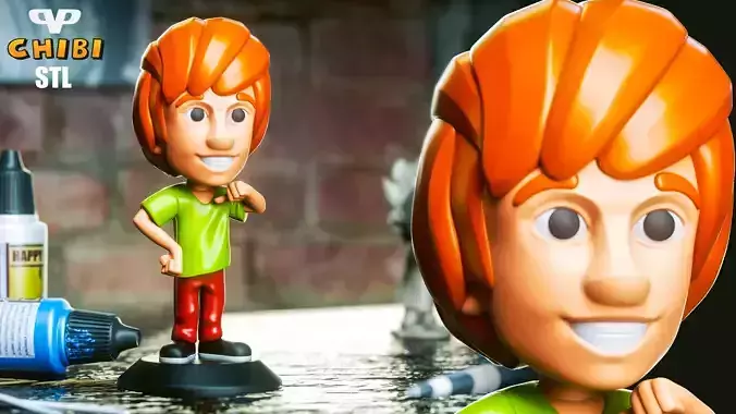 Shaggy Chibi STL for 3D Printing ChibiSTL 3DXM 3D print model