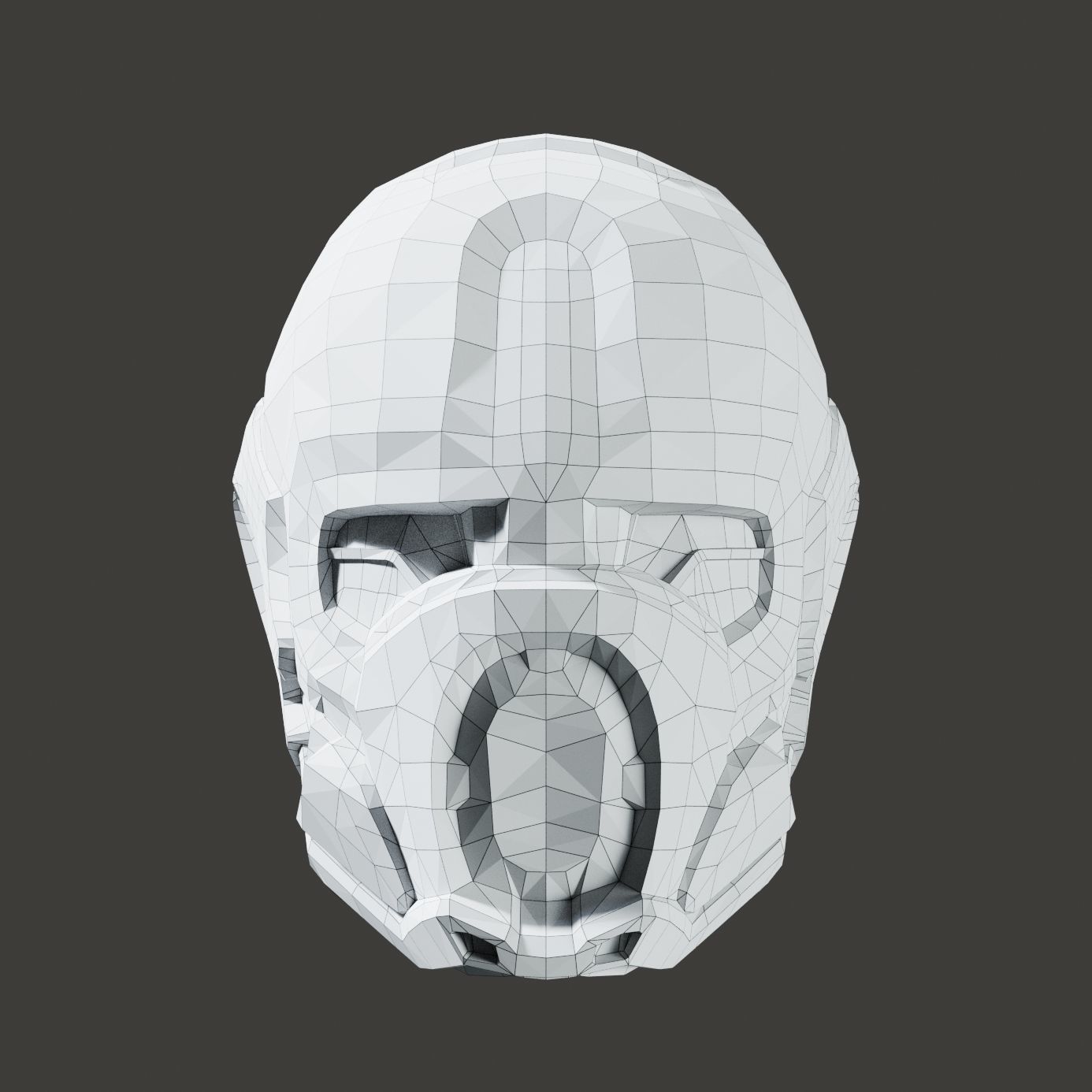 SciFi Helmet ver5 Low-poly 3D model_3