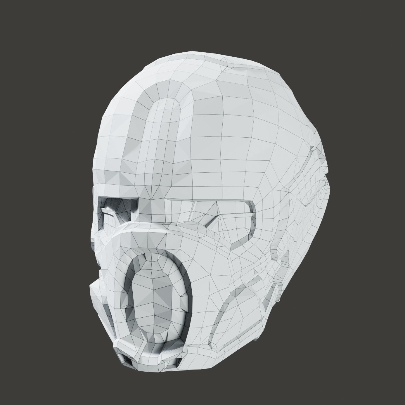 SciFi Helmet ver5 Low-poly 3D model_1