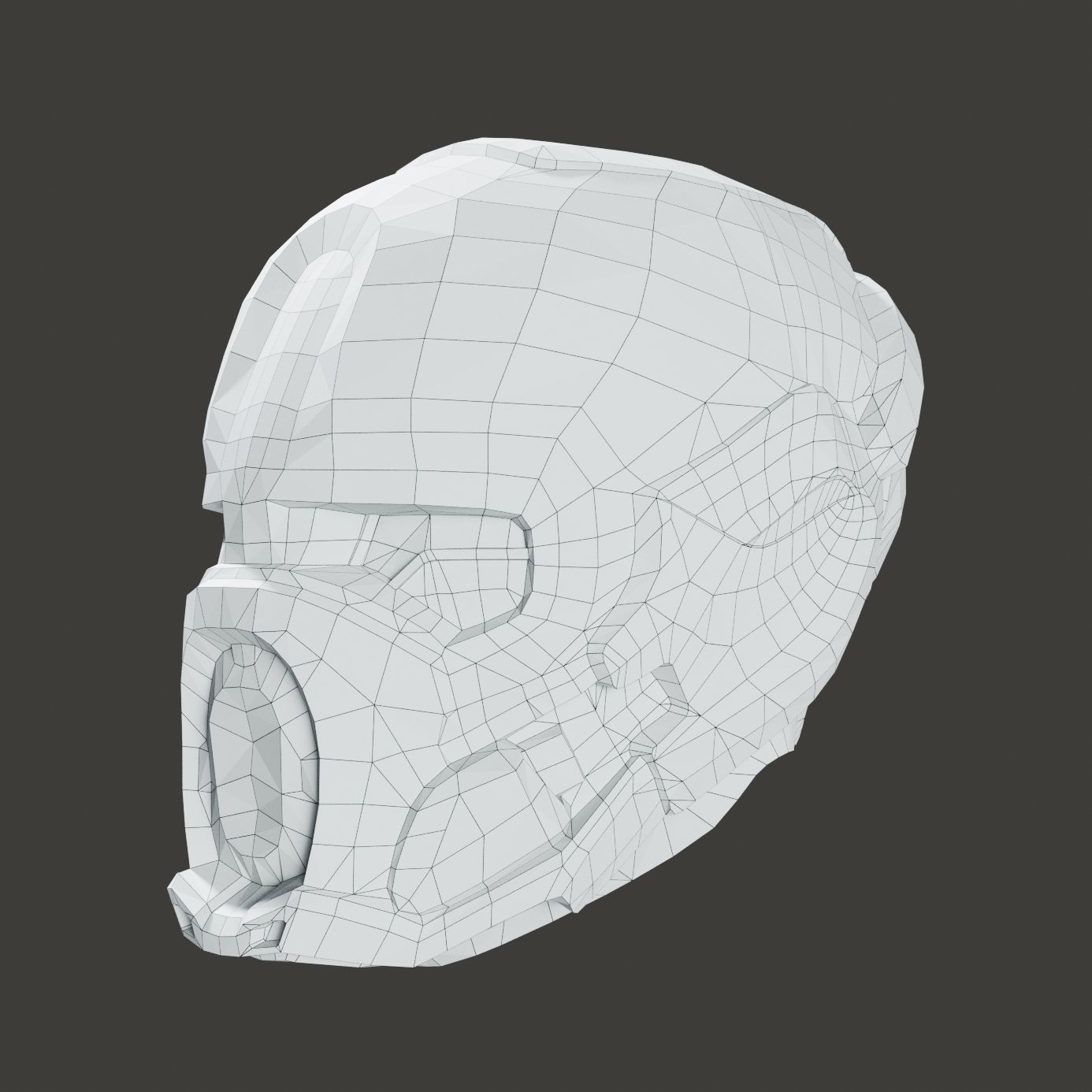 SciFi Helmet ver5 Low-poly 3D model_5