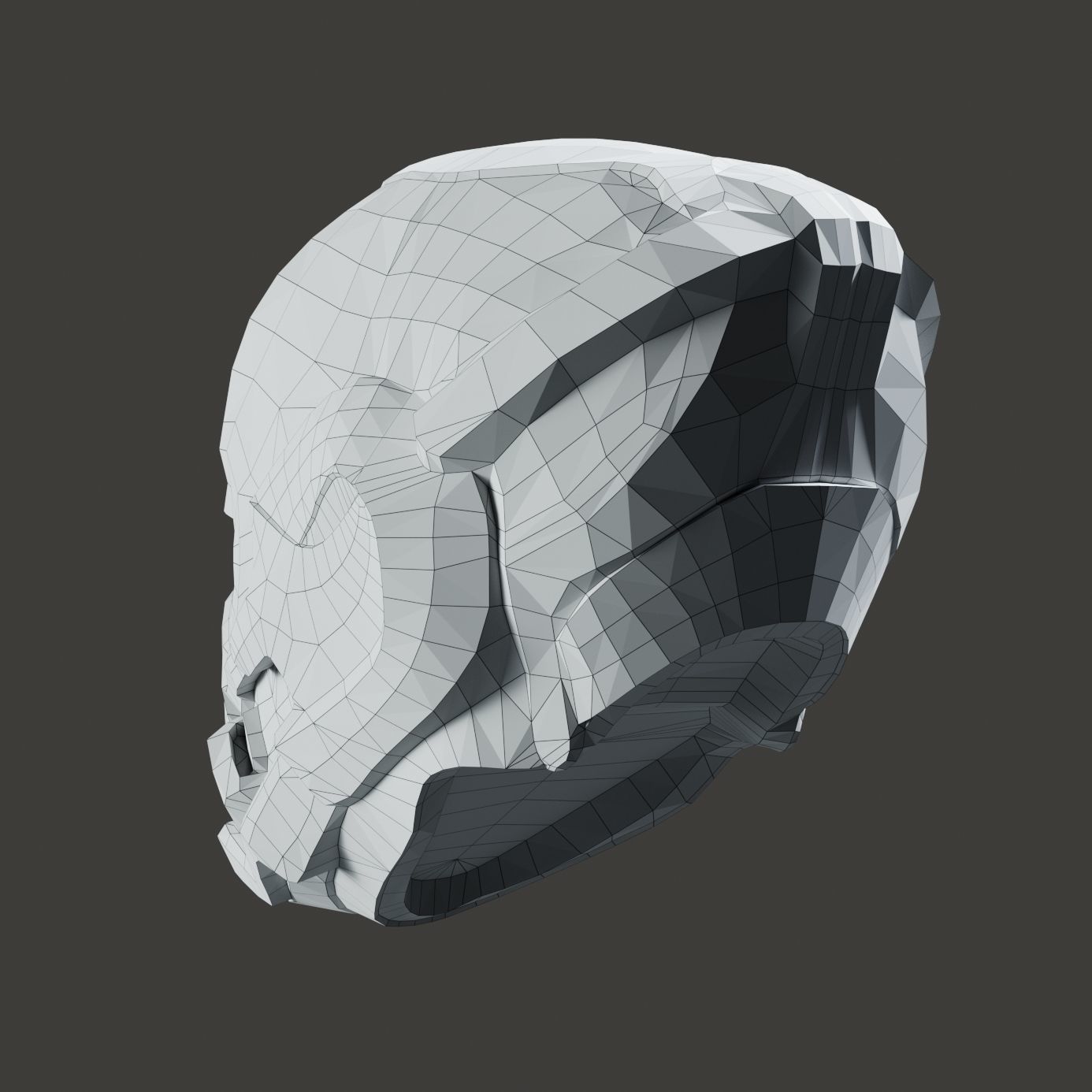 SciFi Helmet ver5 Low-poly 3D model_9
