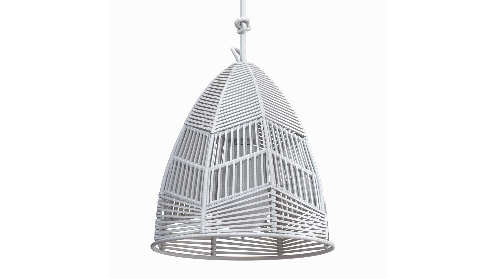 Bazar Bizar Wicker Bala Pendant Black S 3D model_8