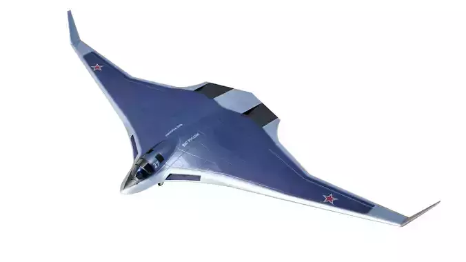 Tupolev PAK DA- Concept Russian Bomber Low-poly 3D model