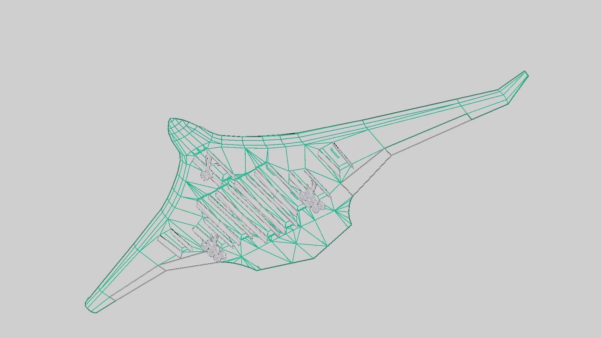 Tupolev PAK DA- Concept Russian Bomber Low-poly 3D model_17