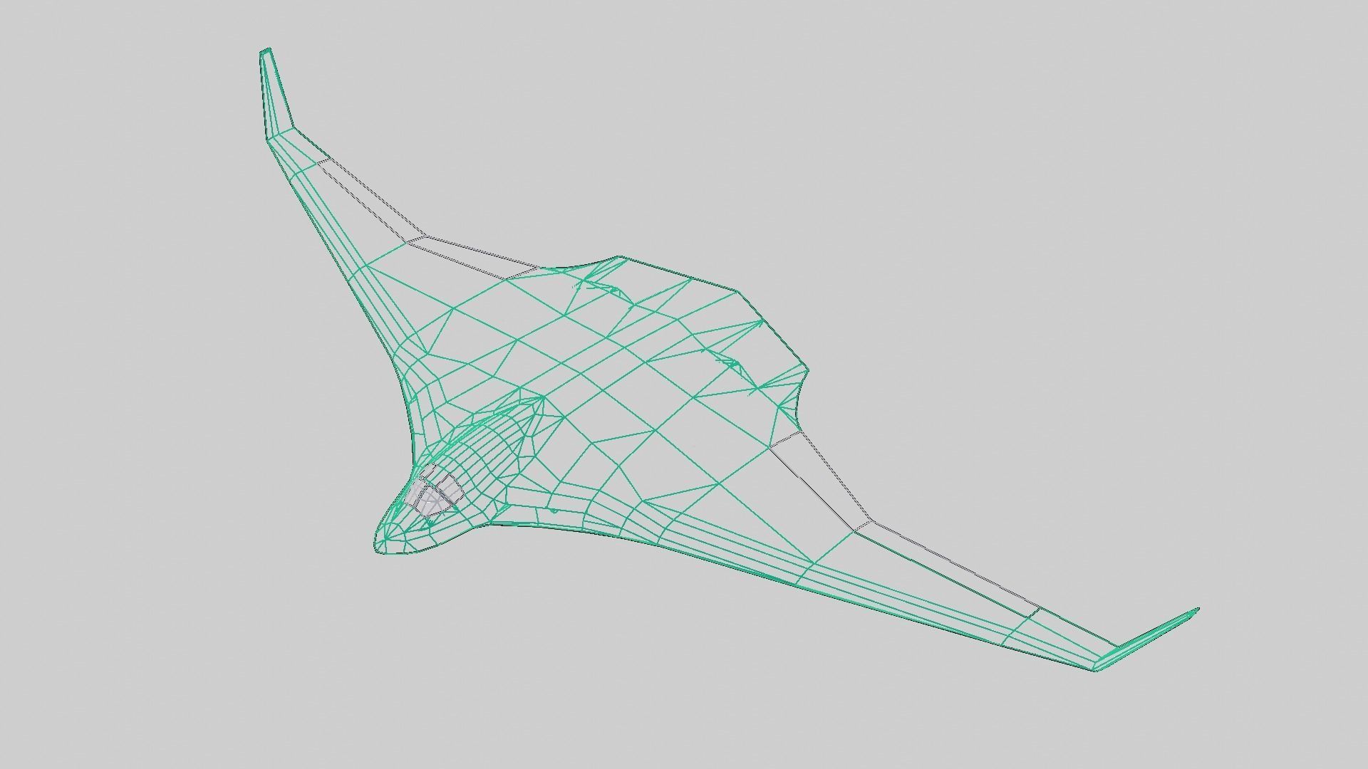 Tupolev PAK DA- Concept Russian Bomber Low-poly 3D model_16