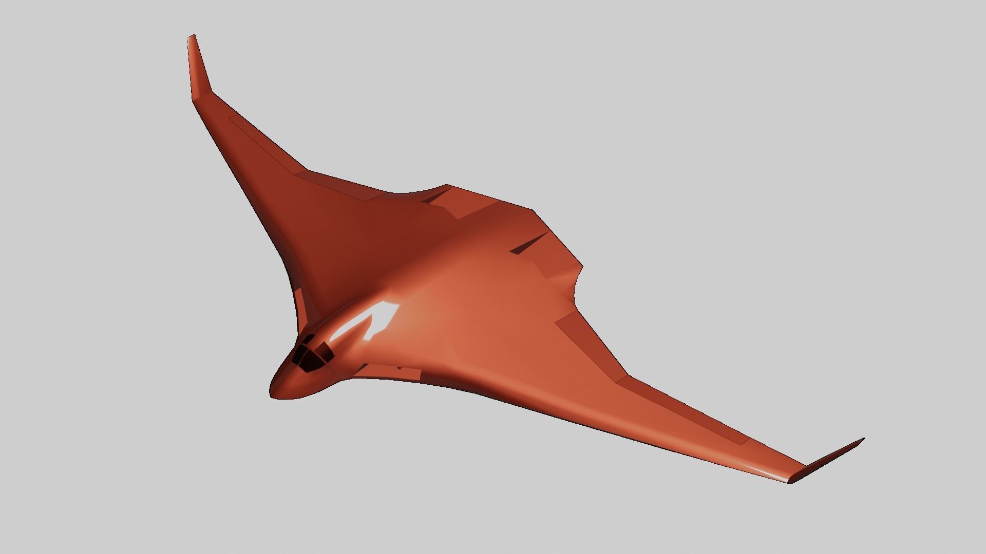 Tupolev PAK DA- Concept Russian Bomber Low-poly 3D model_14