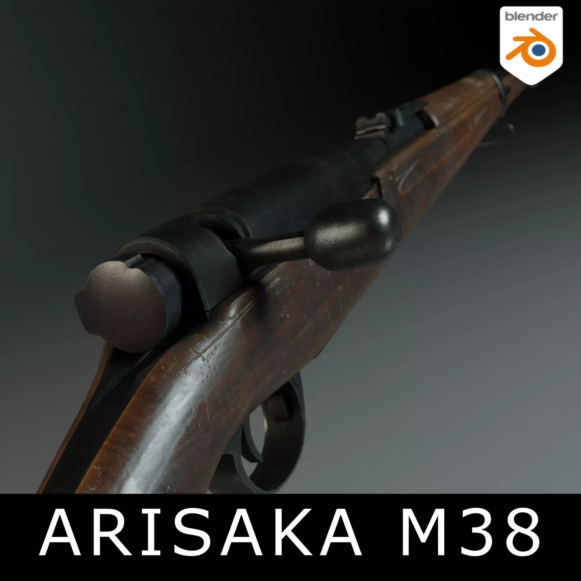 Arisaka M38 Low-poly 3D model