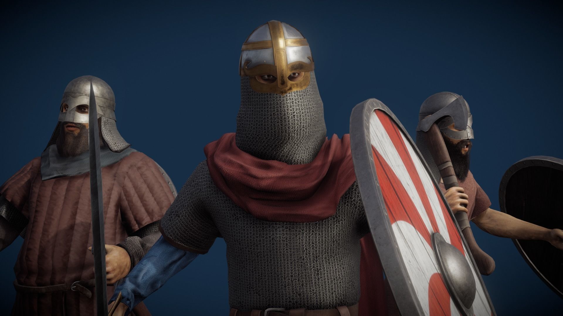 Vikings Low-poly 3D model_10