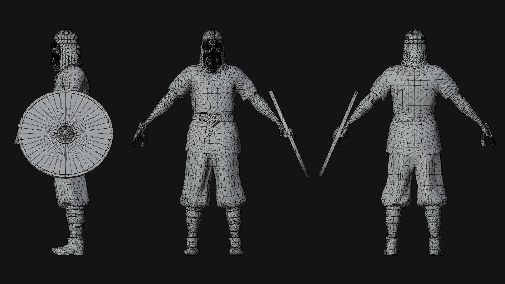 Vikings Low-poly 3D model_6