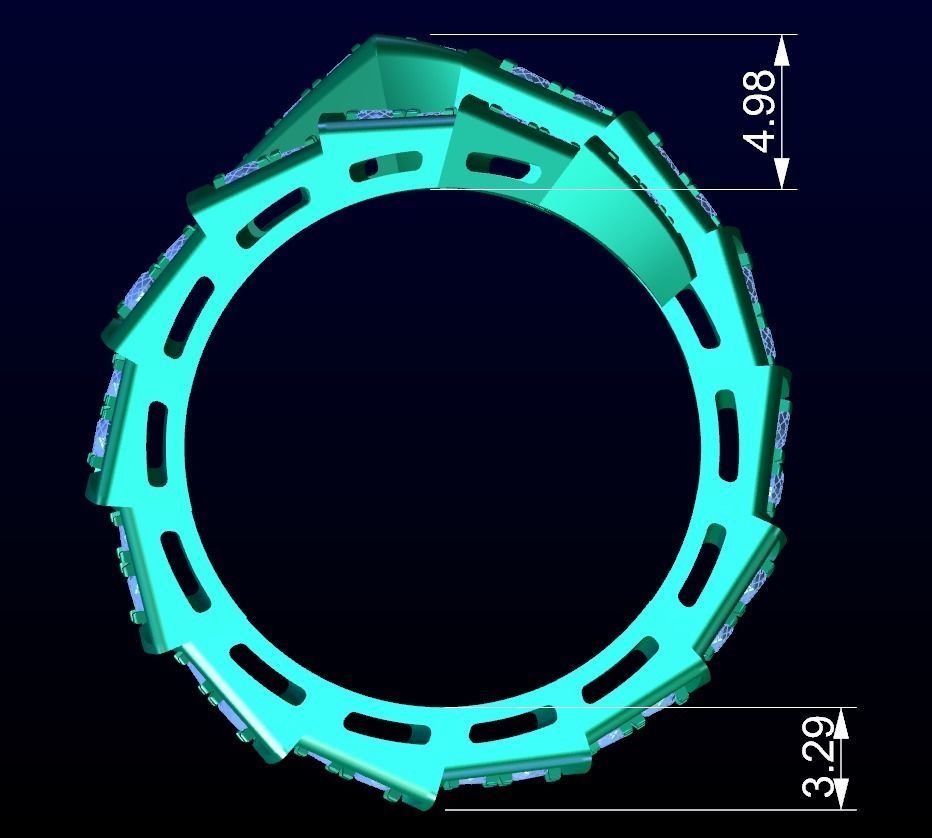 Serpenti Ring Size 6 3D print model_5