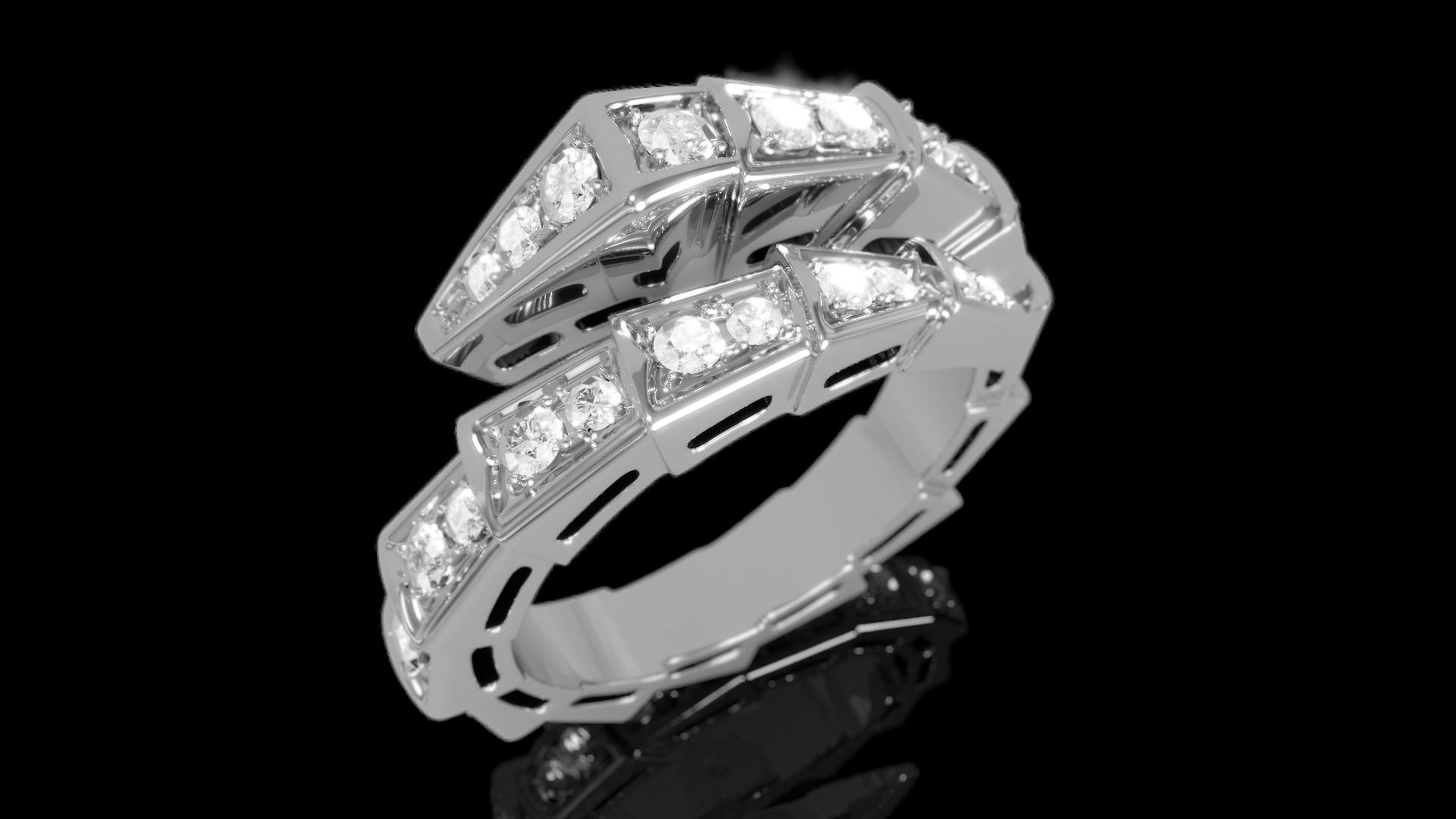 Serpenti Ring Size 6 3D print model_1