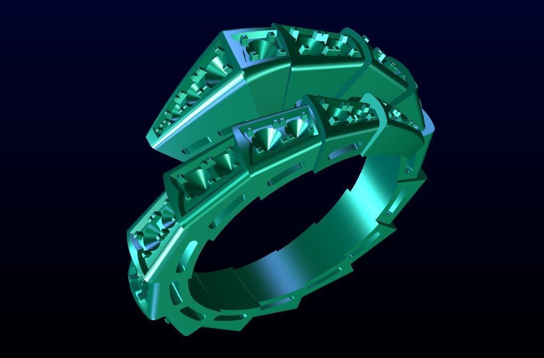 Serpenti Ring Size 6 3D print model_4