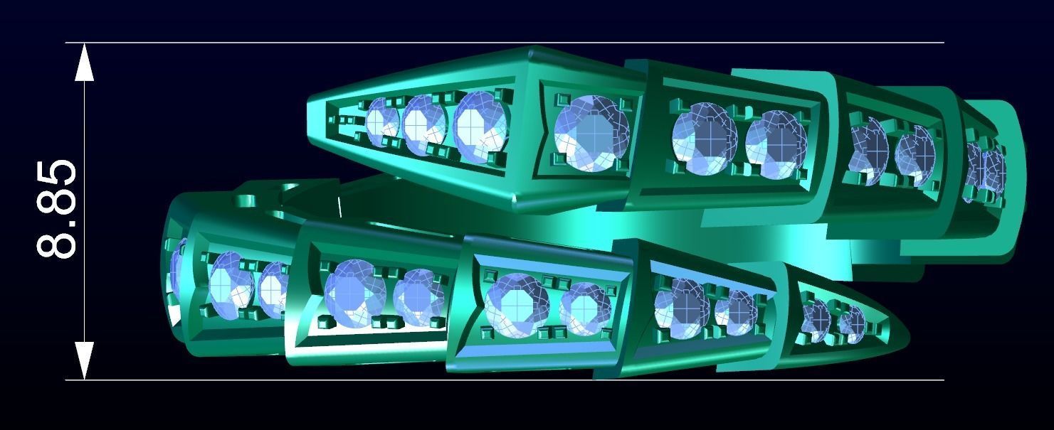 Serpenti Ring Size 6 3D print model_3